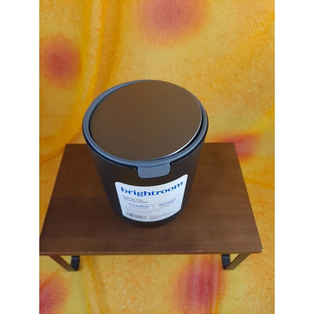Brightroom Swing Top Wastebasket For Desk 6.5